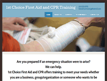 Tablet Screenshot of 1stchoicefirstaid.net